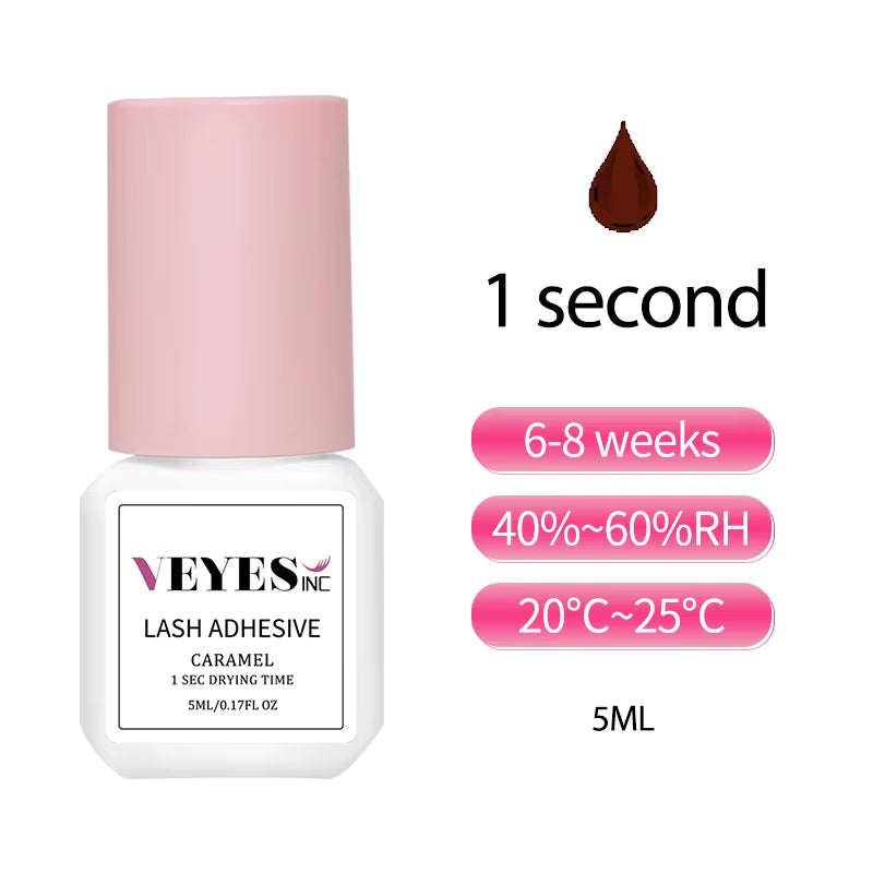 5Ml Eyelash Extensions Glue Veyelash 0.5 Second Fast Drying Strong Lash Adhesive 7 Weeks Retention Volume Makeup Tools