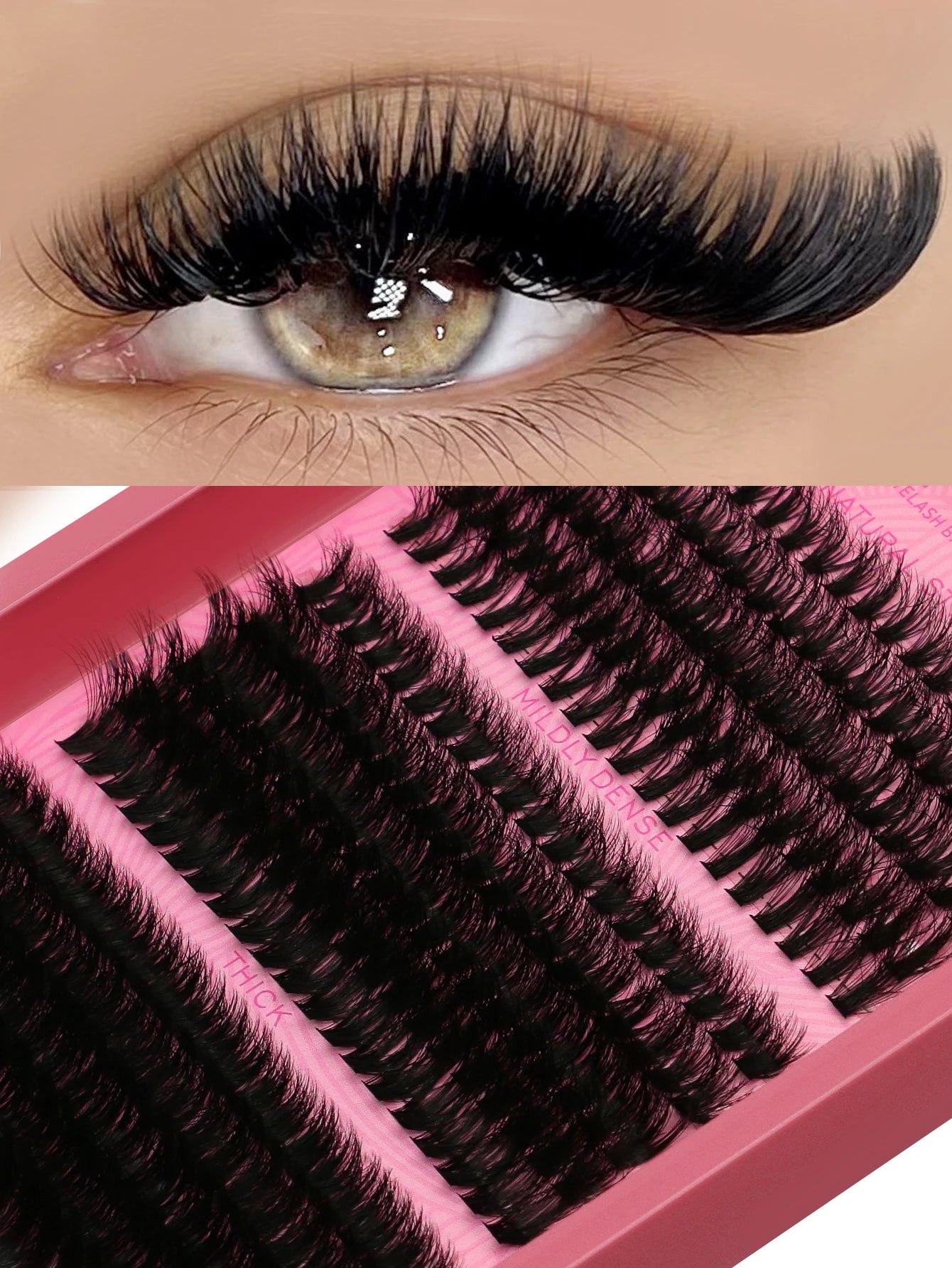 Lash Cluster 5D Fluffy Thick Eyelash Clusters D Curl Wispy Individual Lashes Mix Eyelash Extensions Lash Makeup