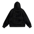 Men Women Travel Hooded Sweatshirt with Backpack Creative Zipper Cardigan Casual Unisex Lightweight Backpack Hoodie