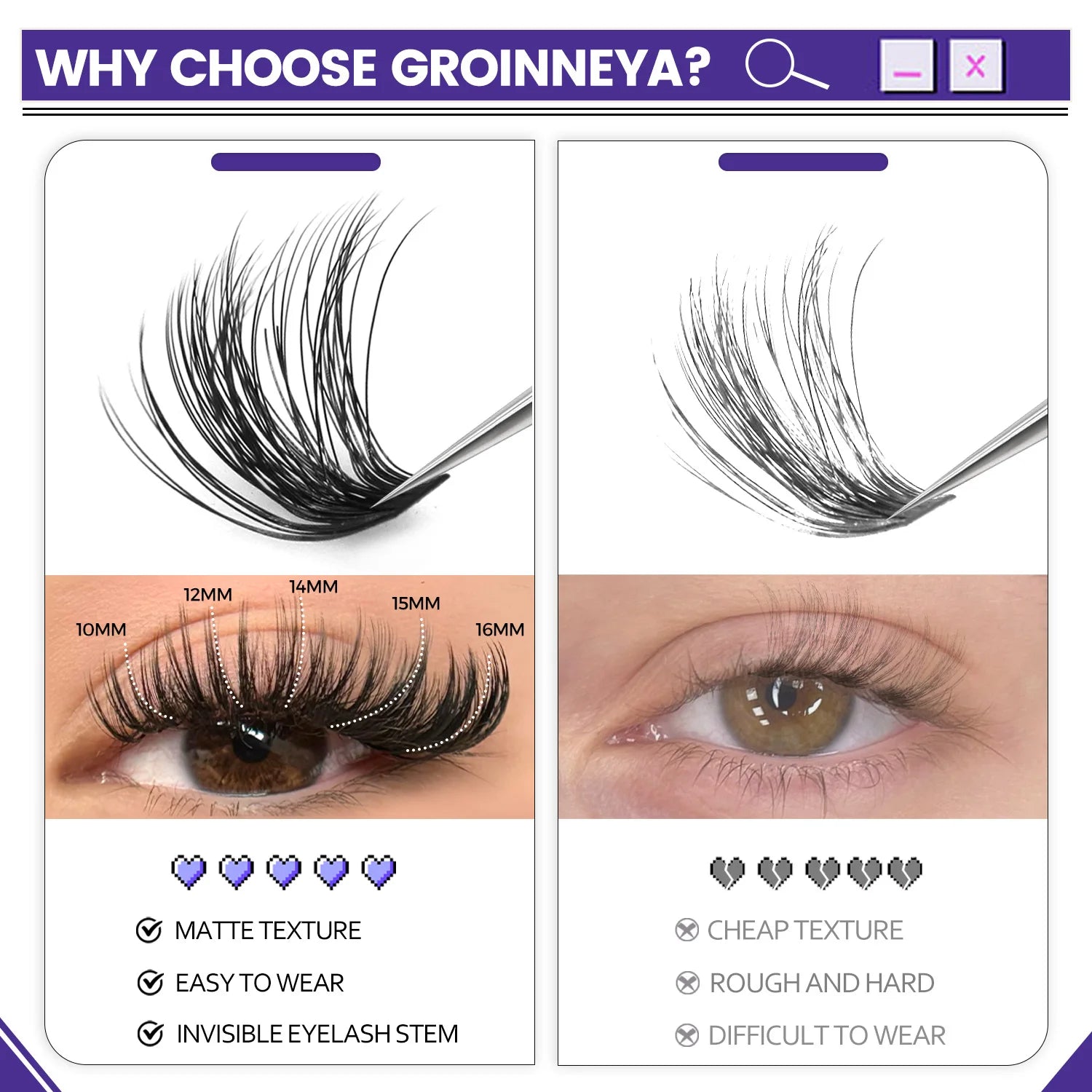 Lash Cluster 5D Fluffy Thick Eyelash Clusters D Curl Wispy Individual Lashes Mix Eyelash Extensions Lash Makeup