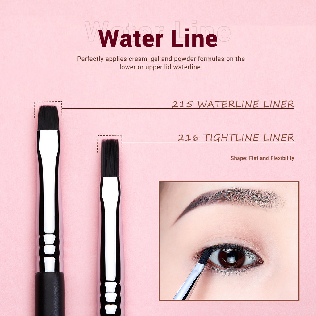 Eyeliner Brushes Set,11Pcs Eyeliner Brush Professional,Tapered Angled Flat Ultra Fine Precision Eyeliner Brush Set T324