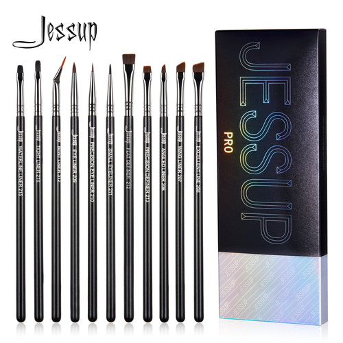 Eyeliner Brushes Set,11Pcs Eyeliner Brush Professional,Tapered Angled Flat Ultra Fine Precision Eyeliner Brush Set T324