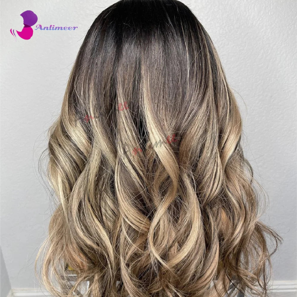 Human Lace Front Wigs Pre Plucked Bleached Knots Highlight Light Blonde Colored Frontal Wigs Human Hair Body Wave 360 Lace Wigs