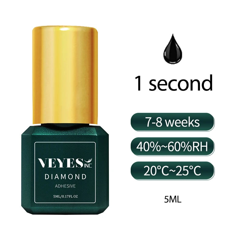 5Ml Eyelash Extensions Glue Veyelash 0.5 Second Fast Drying Strong Lash Adhesive 7 Weeks Retention Volume Makeup Tools