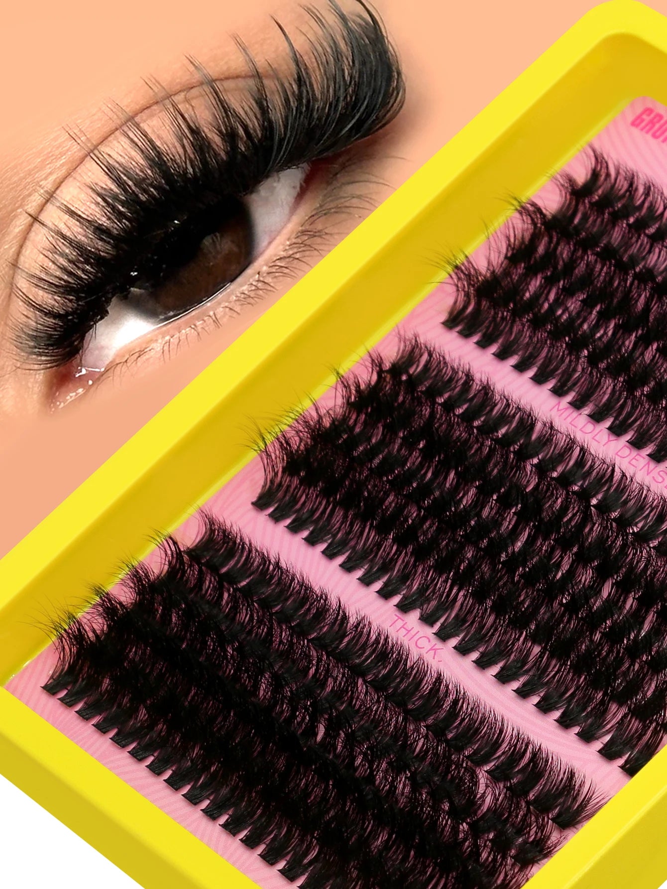 Lash Cluster 5D Fluffy Thick Eyelash Clusters D Curl Wispy Individual Lashes Mix Eyelash Extensions Lash Makeup